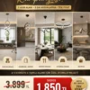 Modern Siyah Kasa 5’li LED Avize Seti (2+1 Kampanyalı)