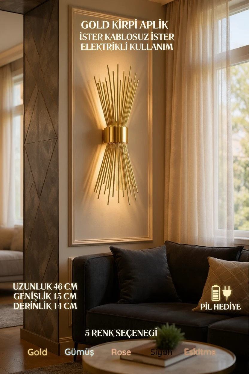 Gold Kirpi Aplik